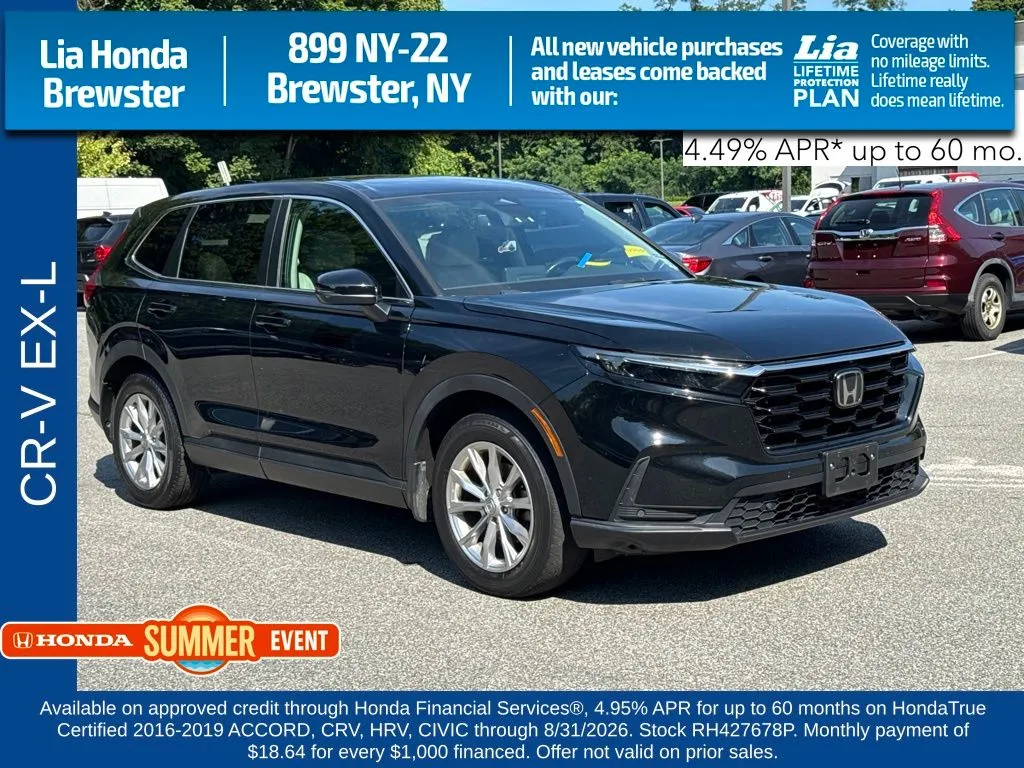 Black 2024 Honda CR-V EX-L for sale in Brewster, NY