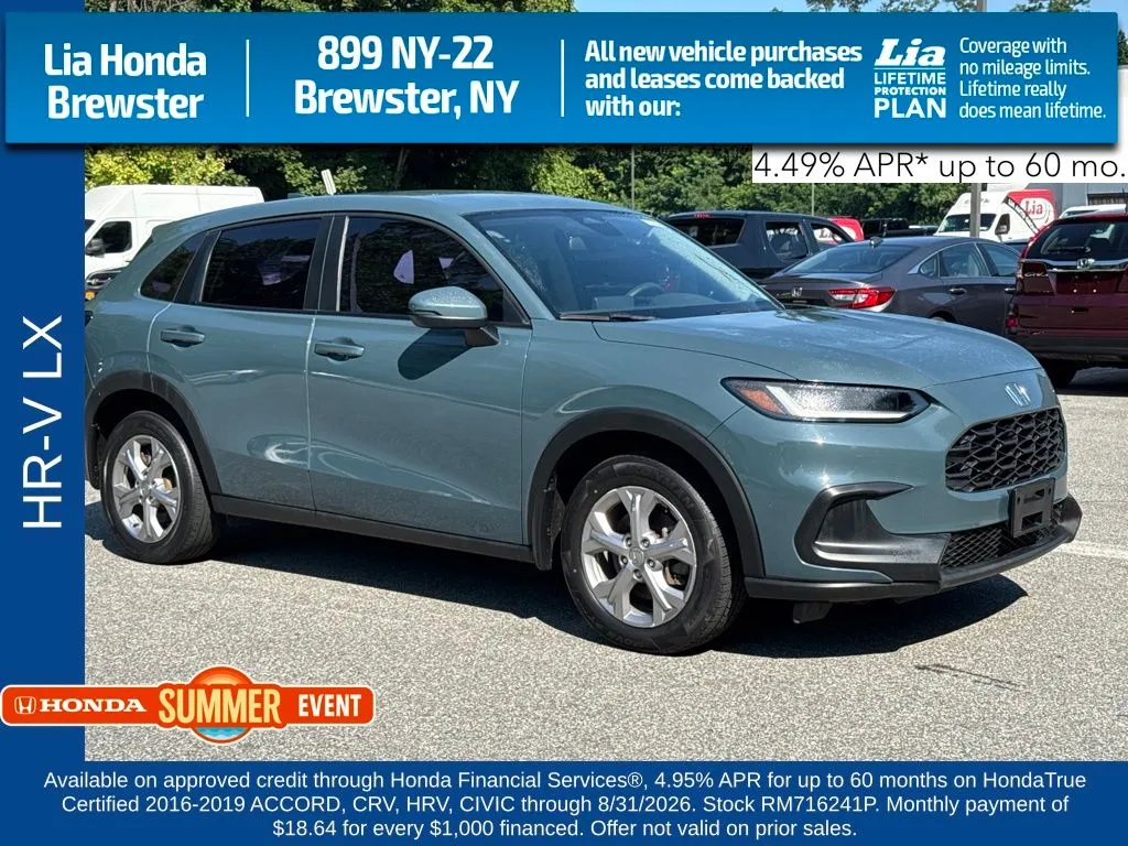 Gray 2024 Honda HR-V LX for sale in Brewster, NY