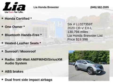 More photos of 2020 Honda CR-V EX-L at Lia Honda Brewster, NY