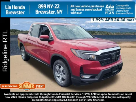 Red 2026 Honda Ridgeline RTL for sale in Brewster, NY