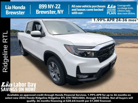 White 2026 Honda Ridgeline RTL for sale in Brewster, NY