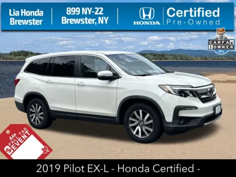 White 2019 Honda Pilot EX-L for sale in Brewster, NY