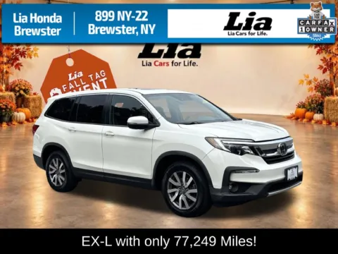 White 2019 Honda Pilot EX-L for sale in Brewster, NY