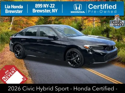 Black 2026 Honda Civic Hybrid Sport for sale in Brewster, NY