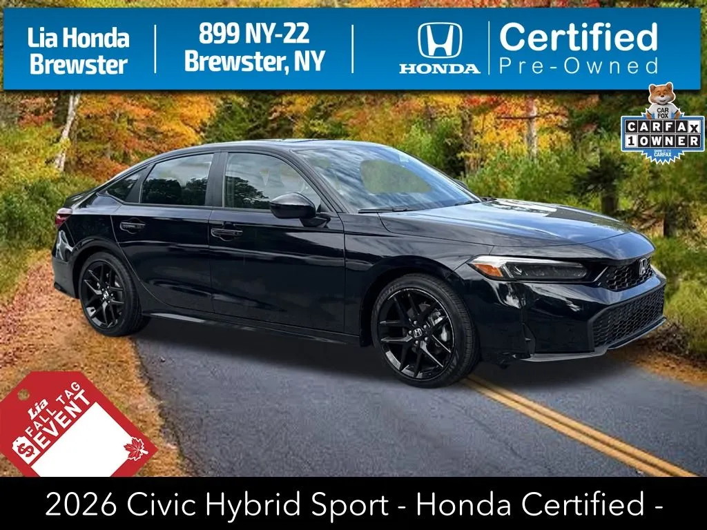Black 2026 Honda Civic Hybrid Sport for sale in Brewster, NY
