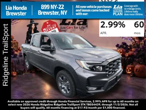 Gray 2026 Honda Ridgeline TrailSport for sale in Brewster, NY