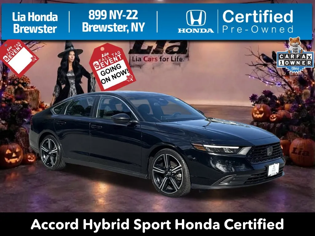 Black 2023 Honda Accord Hybrid Sport for sale in Brewster, NY