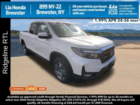 White 2026 Honda Ridgeline RTL for sale in Brewster, NY
