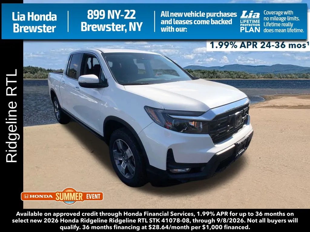 White 2026 Honda Ridgeline RTL for sale in Brewster, NY