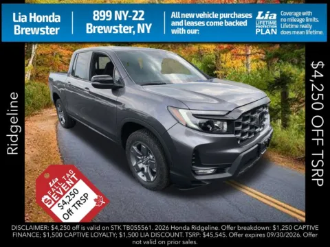 Gray 2026 Honda Ridgeline TrailSport for sale in Brewster, NY