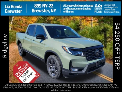 Green 2026 Honda Ridgeline TrailSport for sale in Brewster, NY