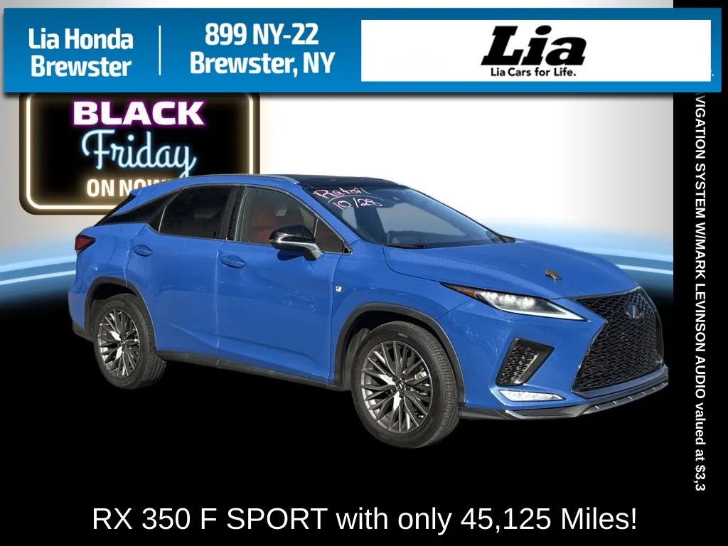 Blue 2022 Lexus RX 350 F Sport Handling for sale in Brewster, NY