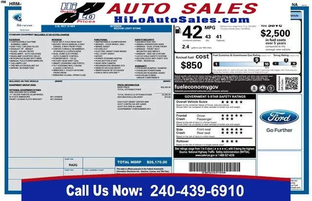 Blue 2018 Ford Fusion Hybrid S for sale in Frederick, MD
