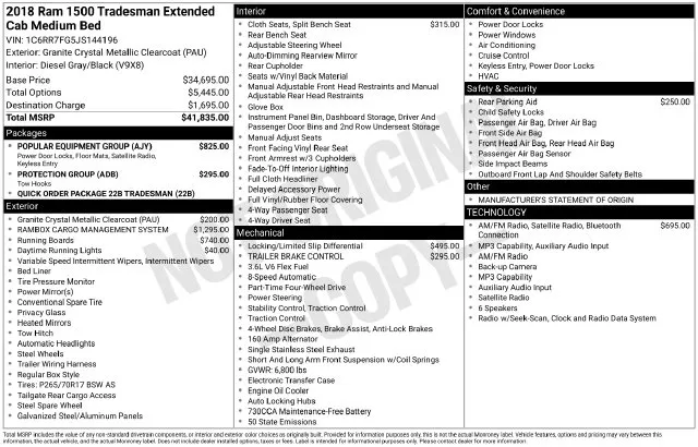 2018 Ram 1500 Tradesman for sale in Frederick, MD