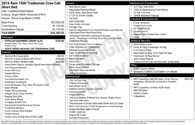 2016 Ram 1500 Tradesman for sale in Frederick, MD