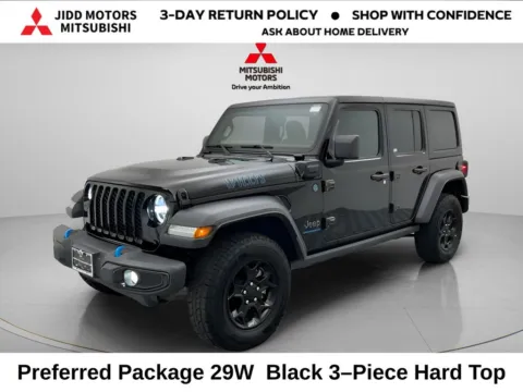 Black 2023 Jeep Wrangler Willys 4xe for sale in Des Plaines, IL