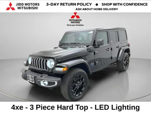 Black 2025 Jeep Wrangler Sahara 4xe for sale in Des Plaines, IL