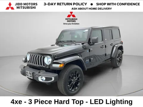Black 2025 Jeep Wrangler Sahara 4xe for sale in Des Plaines, IL