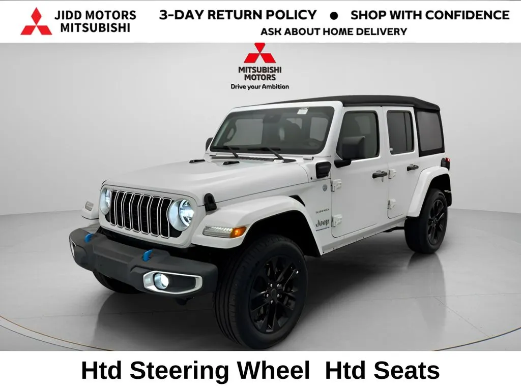 White 2024 Jeep Wrangler Sahara 4xe for sale in Des Plaines, IL