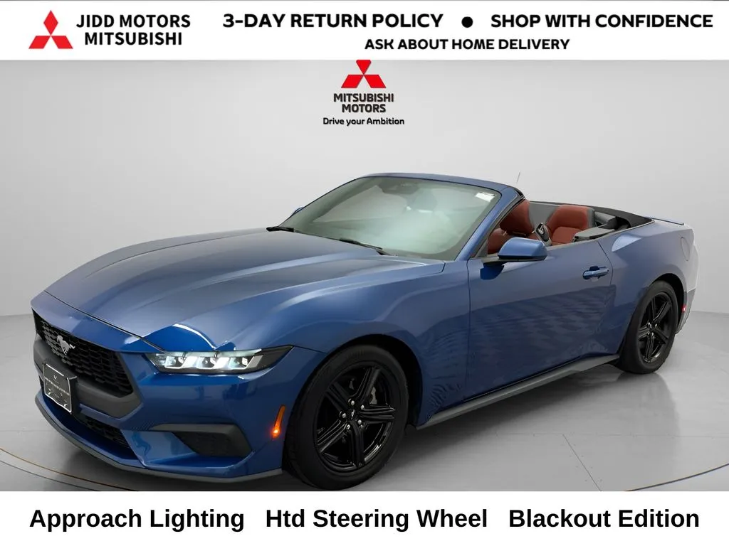 Blue 2024 Ford Mustang EcoBoost Premium for sale in Des Plaines, IL