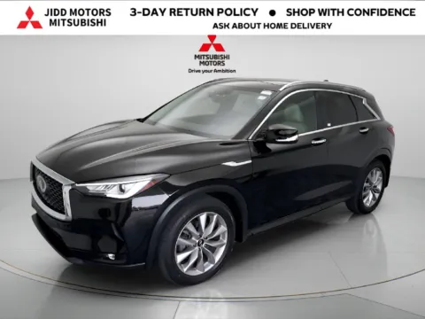 Photos of 2022 INFINITI QX50 LUXE for sale in Des Plaines, IL at Jidd Motors Mitsubishi