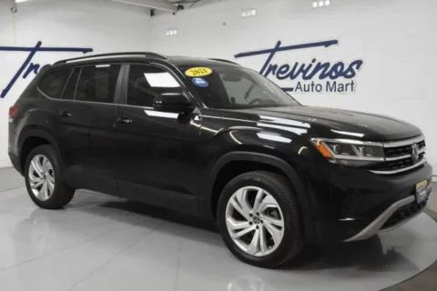 Black 2021 Volkswagen Atlas 3.6L V6 SE w/Technology for sale in McAllen, TX