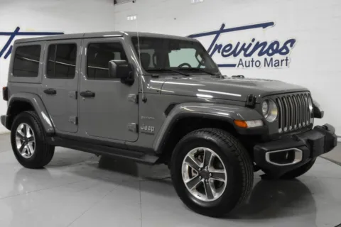 Gray 2022 Jeep Wrangler Unlimited Sahara Sport Utility 4D for sale in McAllen, TX
