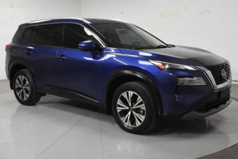 Blue 2021 Nissan Rogue SV for sale in McAllen, TX