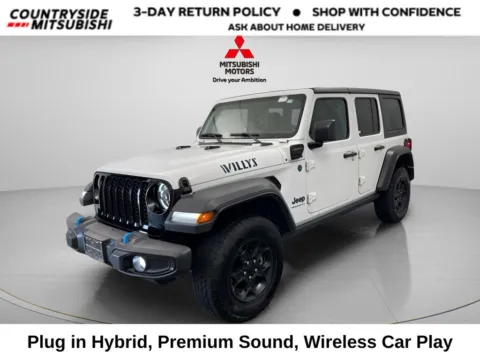 White 2023 Jeep Wrangler Willys 4xe for sale in Countryside, IL