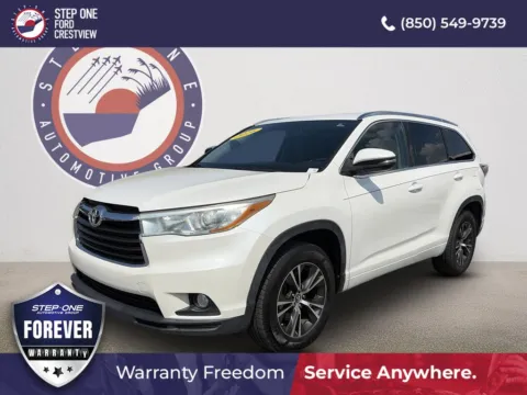 White 2016 Toyota Highlander XLE V6 for sale in Crestview, FL
