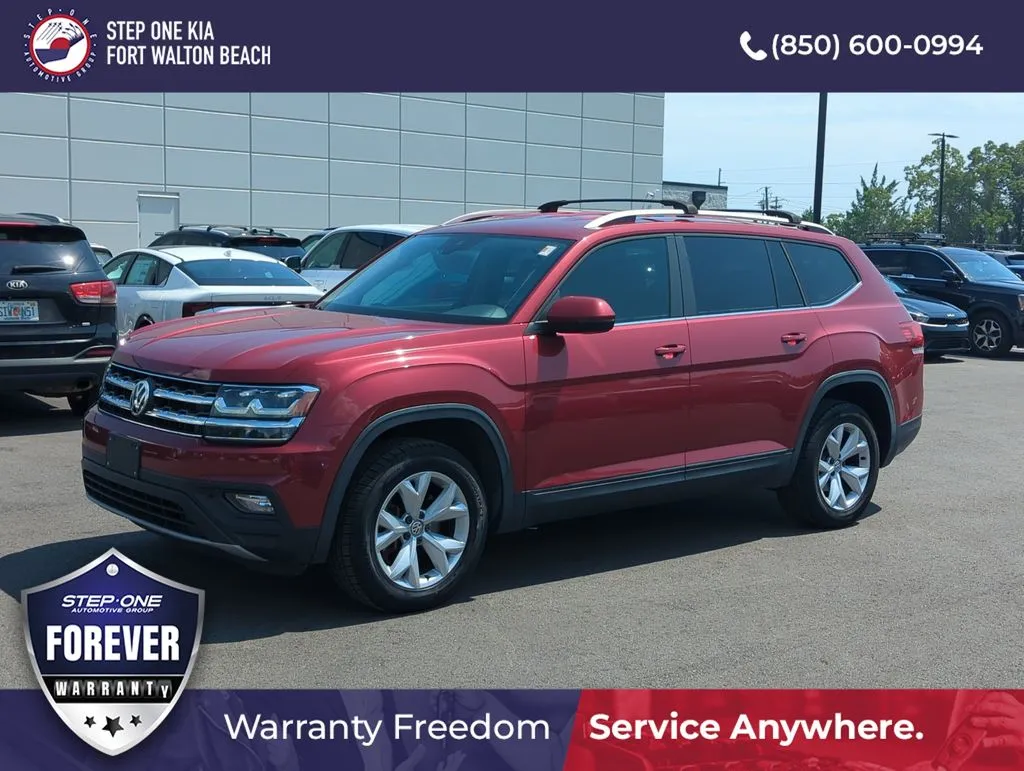 Red 2018 Volkswagen Atlas 3.6L V6 SE for sale in Fort Walton Beach, FL
