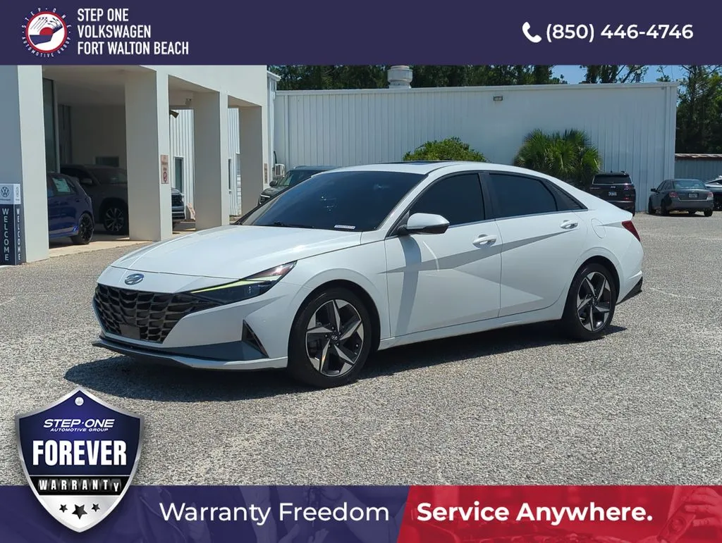 White 2021 Hyundai Elantra Limited for sale in Fort Walton Beach, FL