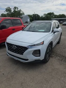 White 2019 Hyundai Santa Fe Ultimate for sale in Independence, KS