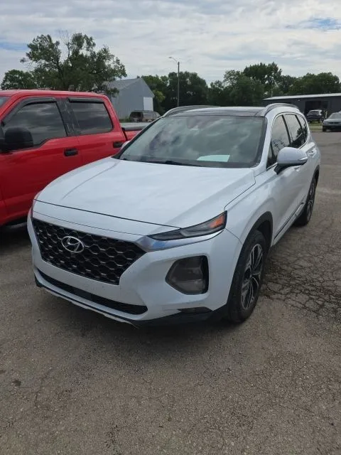 White 2019 Hyundai Santa Fe Ultimate for sale in Independence, KS