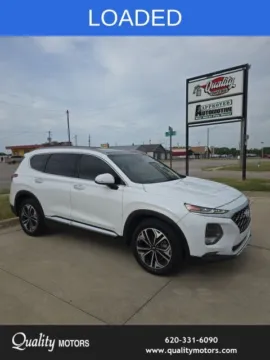 White 2019 Hyundai Santa Fe Ultimate for sale in Independence, KS