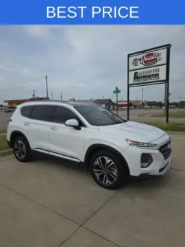 White 2019 Hyundai Santa Fe Ultimate for sale in Independence, KS