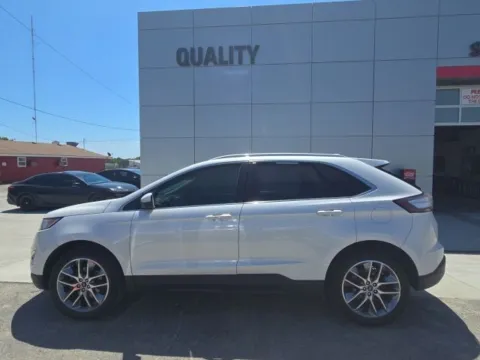 White 2015 Ford Edge Titanium for sale in Independence, KS