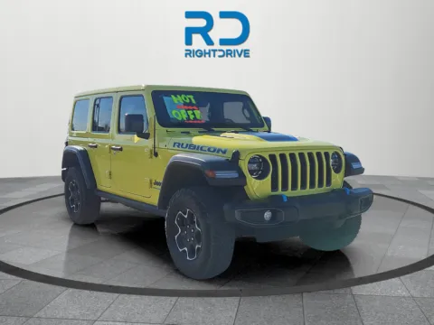 Yellow 2023 Jeep Wrangler Rubicon 4xe for sale in El Paso, TX