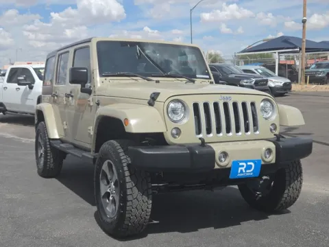 Beige 2018 Jeep Wrangler JK Unlimited Sahara for sale in El Paso, TX