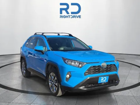 Blue 2021 Toyota RAV4 XLE Premium for sale in El Paso, TX