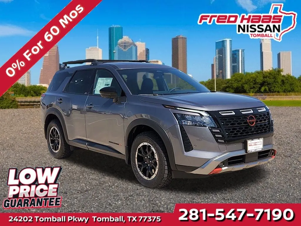 Gray 2026 Nissan Pathfinder Rock Creek 4WD for sale in Tomball, TX