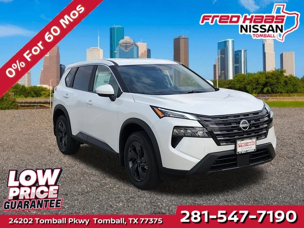 White 2026 Nissan Rogue SV for sale in Tomball, TX