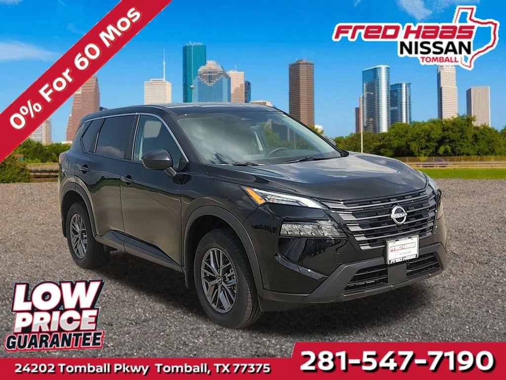 Black 2026 Nissan Rogue S for sale in Tomball, TX
