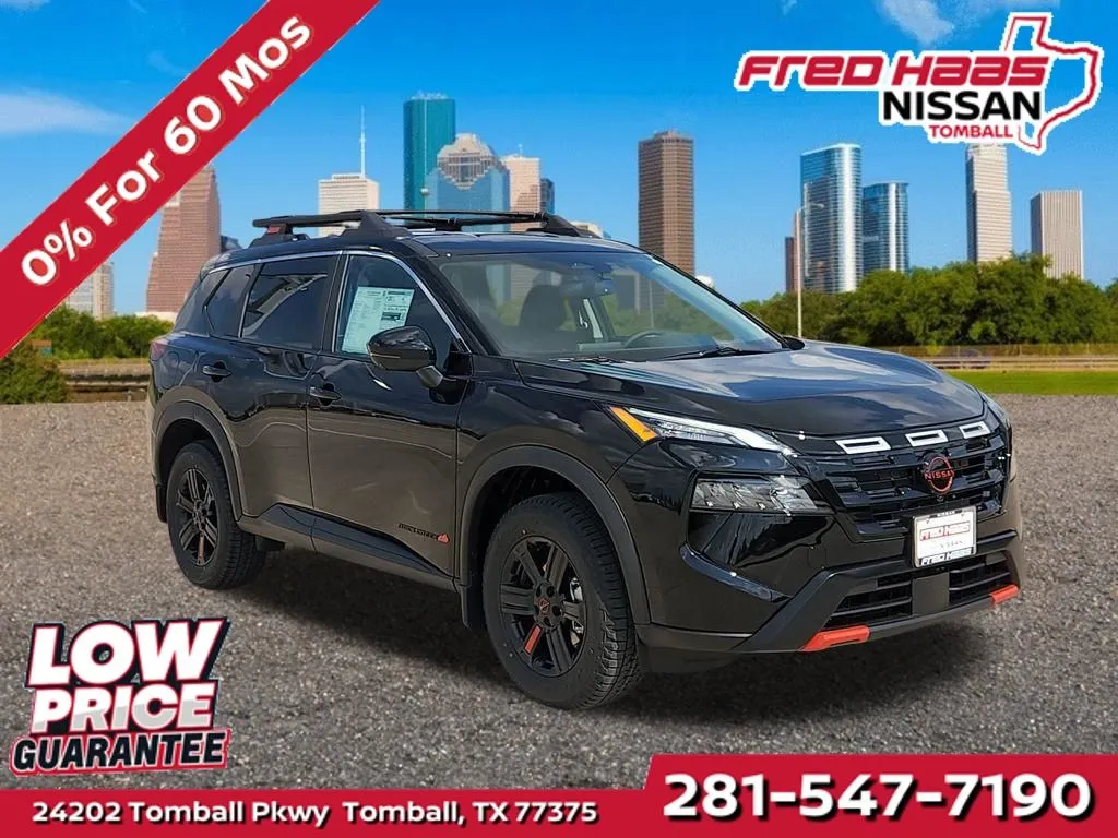 Black 2026 Nissan Rogue Rock Creek AWD for sale in Tomball, TX