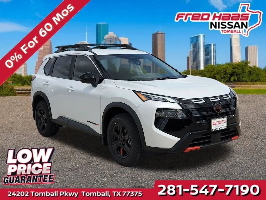 White 2026 Nissan Rogue Rock Creek AWD for sale in Tomball, TX