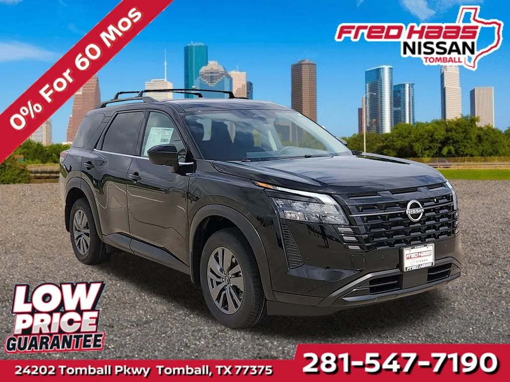 Black 2026 Nissan Pathfinder SV for sale in Tomball, TX