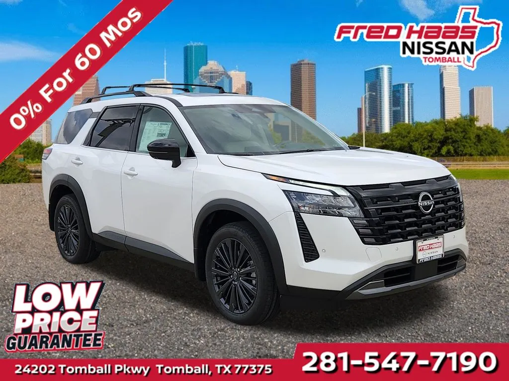 White 2026 Nissan Pathfinder SL for sale in Tomball, TX