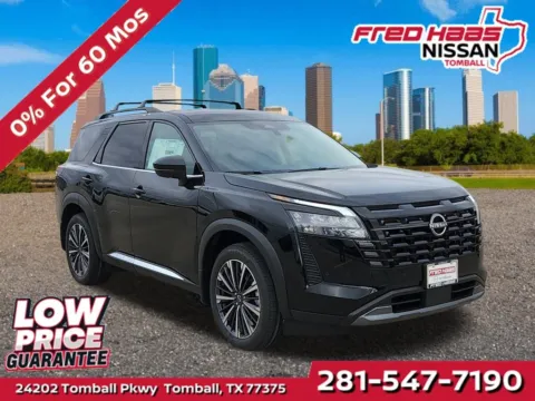 Black 2026 Nissan Pathfinder Platinum for sale in Tomball, TX