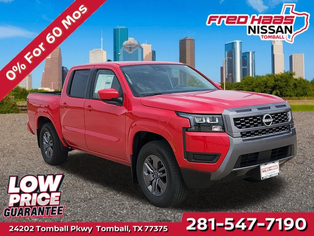 Red 2026 Nissan Frontier SV for sale in Tomball, TX