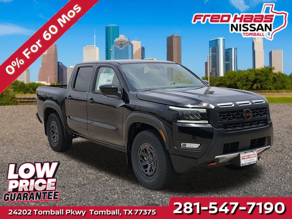 Black 2026 Nissan Frontier PRO-X for sale in Tomball, TX